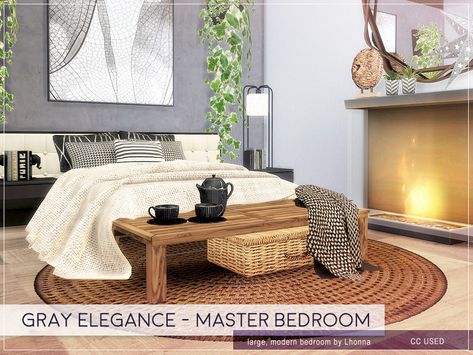 Ts4 Bedroom Set Cc, Sims 4 Cc Master Bed, Sims 4 Master Bed, Sims 4 Master Bed Ideas, Sims 4 Bedrooms, Sims Cc Furniture, Sims 4 Bedroom Cc, Bedroom Sims 4, Sims4 House