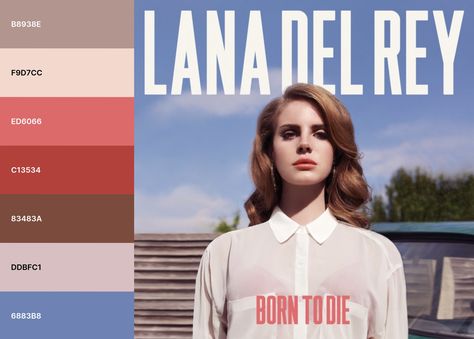 lana del rey color palette born to die color palette album cover aesthetic colora drawing Lana Del Rey Color Palette, Album Cover Aesthetic, Lana Del Rey Albums, Cover Aesthetic, Aesthetic Colors, Color Pallets, Colour Palette, Lana Del Rey, Album Covers