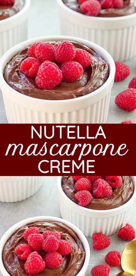 Nutella Mousse Recipe, Recipes With Mascarpone Cheese, Nutella Mousse, Cheesy Baked Chicken, Mascarpone Recipes, Mousse Mascarpone, Mascarpone Dessert, Baked Pesto Chicken, Chicken Pesto Recipes