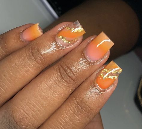 Shorties Nails Black Women, Shorties Nails Black, Shorties Nails, Overlay Nails, Water Color Nails, School Nails, Ombre Nail Designs, Short Square Acrylic Nails, Short Acrylic