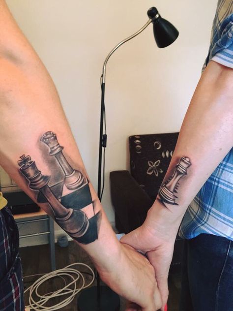 Checkmate Tattoo, Chess Piece Tattoo, Chess Tattoo, Tattoo 2015, Piece Tattoo, Pieces Tattoo, Chess Pieces, Chess, Tatting