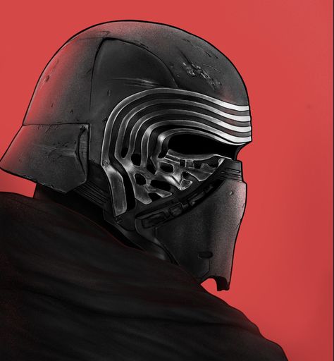 Star Wars: The Force Awakens Portraits - Created by Berkay Daglar Mike Mitchell, Star Wars Illustration, Ren Star Wars, Star Wars Character, Dark Vador, Star Wars Kylo Ren, Star Wars Drawings, Sweet Shirt, Star Wars Wallpaper