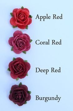 Blue Flower Tattoos, Color Knowledge, Blue Rose Tattoos, Color Mixing Chart, Flower Embellishments, Red Rose Flower, Trendy Flowers, Apple Red, Color Psychology