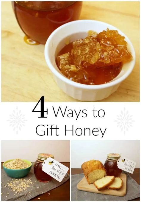 Creative ideas for giving honey as a gift. Honey Gift Basket Ideas, Honey Gift Ideas, Honey Gift Basket, Jar Of Honey, Homemade Teacher Gifts, Homemade Gifts For Mom, Honey Gift, Honey Diy, Honey Gifts