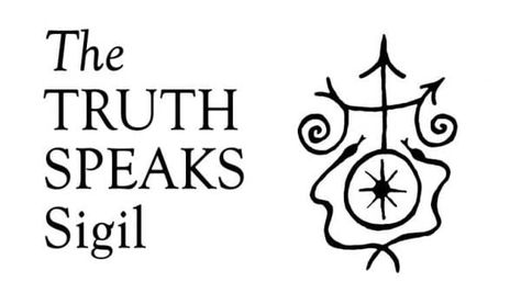 The Truth Speaks Sigil | Laura Tempest Zakroff Sigil For Truth, Karma Sigil, Truth Sigil, Trans Witchcraft, Tell The Truth Spell, Karma Spells, Truth Symbol, Hearth Witch, Truth Spell