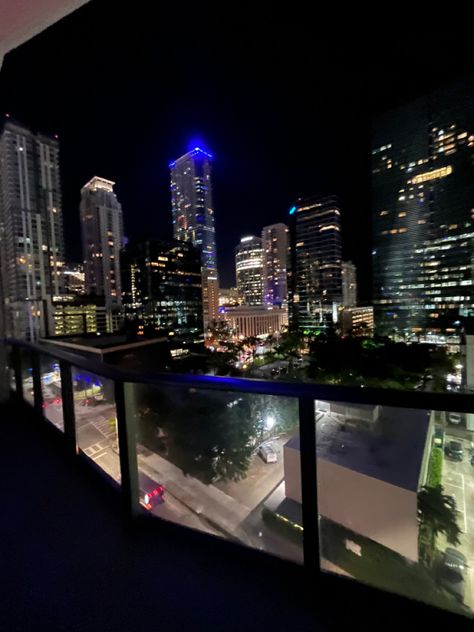 Miami View Night, Miami Apartment Aesthetic Night, Miami Skyline Night, Miami Penthouse Aesthetic, Miami Hotel Aesthetic, Night Hotel Aesthetic, Hotel Pictures Aesthetic, Hotel Night Aesthetic, La At Night Aesthetic