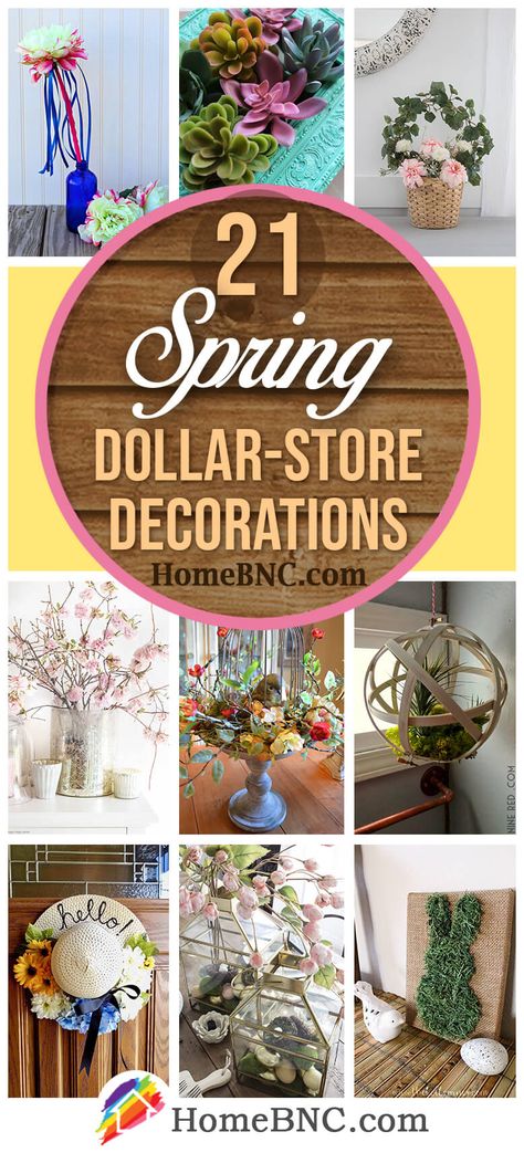 Dollar Store Decorations, Spring Easter Eggs, Spring Centerpiece, Spring Decor Diy, Spring Decorating, Dollar Tree Diy Crafts, Diy Dollar Store Crafts, Spring Home Decor, Spring Diy