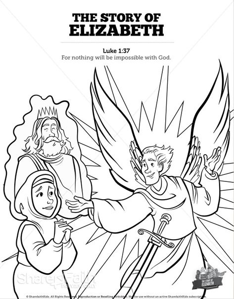 Luke 1 The Story of Elizabeth Sunday School Coloring Pages Zechariah And Elizabeth, Bible Preschool, Sunday School Crossword, Bible Mazes, Angel Coloring Pages, Sunday School Coloring Pages, Sunday School Classroom, Bible Video, Scripture Coloring