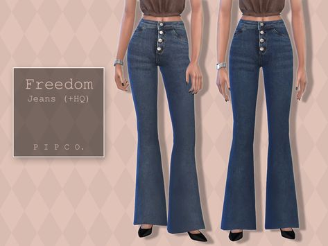 Cold Weather Pants, Sims 4 Tsr, Jeans Flared, Cold Weather Outfit, Sims 4 Teen, The Sims 4 Download, Sims 4 Downloads, Sims4 Clothes, Sims 4 Cc Packs