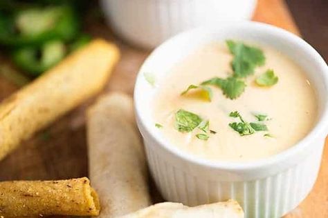 Three Ingredient White Queso Dip Queso Appetizers, White Queso Dip Recipe, White Queso Recipe, Mexican White Cheese Dip, Mexican White Cheese, White Cheese Dip, Queso Dip Recipe, White Queso Dip, White Queso