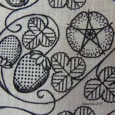 Elizabethan Blackwork, Black Work Embroidery, Elizabethan Embroidery, Geek Cross Stitch, Blackwork Embroidery Patterns, Blackwork Designs, Embroidery Leaf, Blackwork Patterns, Crochet Needlework