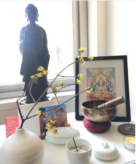 Q&A Sunday: Best Feng Shui Location for an Altar or Shrine — Anjie Cho Bagua Map, Buddhist Shrine, Buddhist Altar, New York City Apartment, Convex Mirror, Sacred Places, Art Practice, Ikebana, Feng Shui