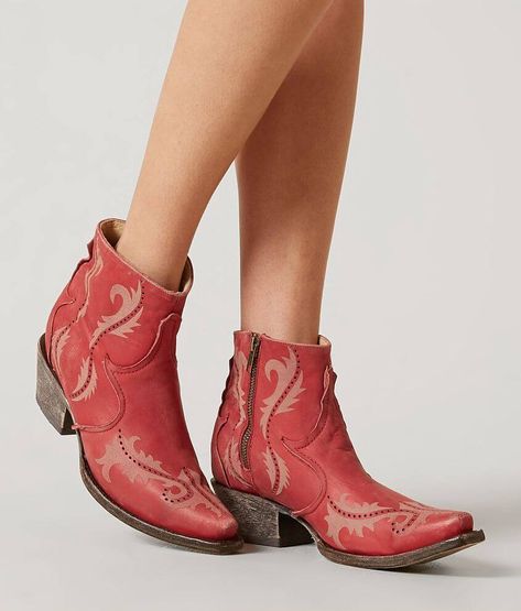 Corral Perforated Leather Western Ankle Boot - Women's Turquoise Cowboy Boots, Red Ankle Boots, Ankle Cowboy Boots, Corral Boots, Western Ankle Boots, Western Boots Women, Cowboy Boots Women, Vintage Boots, Cowboy Boot