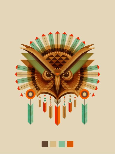 Illustration for Designers: Create Your Own Geometric Animal - Skillshare Dkng Studios, Isometric Cube, Geometric Owl, Simple Geometric Pattern, Triangular Pattern, Owl Logo, Cube Pattern, Isometric Design, Isometric Illustration