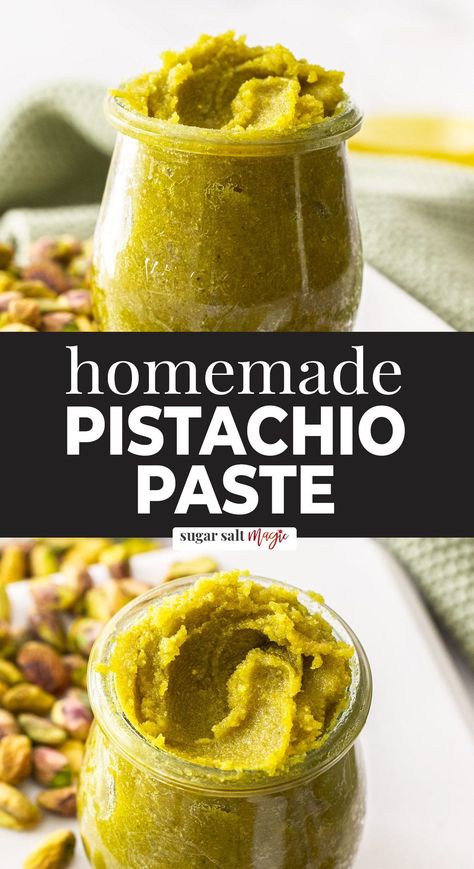 Pistachio Butter Recipe, Pistachio Paste Recipe, Pistachio Spread, Pistachio Paste, Marzipan Recipe, Nespresso Recipes, Pistachio Recipes, Pistachio Butter, Pistachio Cream