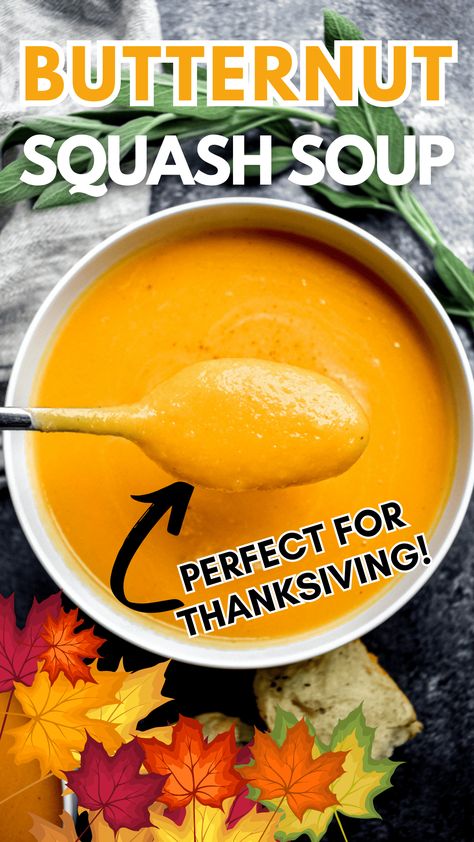 There's no roasting necessary for this easy butternut squash soup recipe! This filling and creamy butternut squash soup with coconut milk is made entirely in an Instant Pot or on the stovetop and is the ultimate heartwarming comfort food. It's also naturally vegan, gluten free, dairy free, and easy to make in under an hour! | instant pot soup | thanksgiving soup | thanksgiving appetizer | best butternut squash soup | easy soup recipes Easy Butternut Squash Soup, Butternut Squash Vegan, Thanksgiving Soups, Best Butternut Squash Soup, Creamy Butternut Squash Soup, Vegan Butternut Squash Soup, Giada Recipes, Easy Butternut Squash, Butternut Squash Soup Recipe