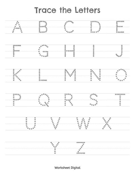 Buy Printable Worksheets Trace the Letters Uppercase A Z Preschool, Kindergarten, Homeschool Online in India - Etsy Practicing Handwriting, Tracing Letters Preschool, Letter Tracing Printables, Alphabet Handwriting Practice, Tracing Worksheets Free, Abc Tracing, Abc Worksheets, Handwriting Practice Worksheets, Preschool Tracing