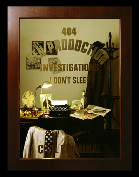 Cold Case Files 40s Detective Aesthetic, Private Investigator Office, Case Files Aesthetic, Noir Office, Detective Noir, Detective Office, Juno Steel, Penumbra Podcast, Noir Detective