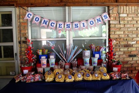 good ideas for concessions stand Baseball Theme Birthday Party, Softball Party, Baseball Theme Birthday, Baseball Theme Party, Baseball Birthday Party, Baseball Party, Baseball Theme, Baseball Birthday, Sports Birthday