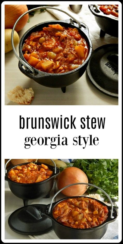 Georgia Brunswick Stew, Homemade Brunswick Stew Recipe, Brunswick Stew Recipe Georgia, Veggie Stews, Best Brunswick Stew Recipe, Georgia Recipes, Brunswick Stew Recipe, Senior Meals, Stew Recipes Crockpot