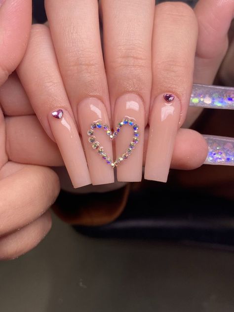 Checkered Nails, Heart Nail Designs, Ombre Acrylic Nails, Glow Nails, Fall Acrylic Nails, Short Square Acrylic Nails, Acrylic Nails Coffin Short, Kawaii Nails, Uñas Acrilicas