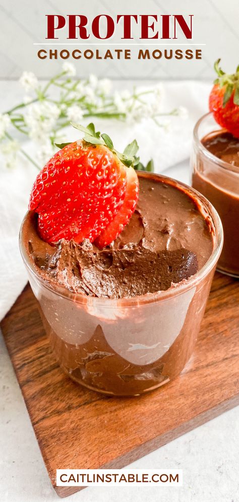 Healthy Mouse Recipes, Healthy Moose Recipes, Low Calorie Mousse, Low Calorie Chocolate Mousse, High Protein Chocolate Mousse, Protein Mousse Recipes, Protein Chocolate Mousse, Moose Recipes, Protein Mousse