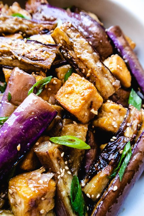 Eggplant Tofu Recipe, Recipe With Tofu, Eggplant Tofu, Chinese Eggplant, Zucchini Aubergine, Cooking Eggplant, Eggplant Recipe, Mapo Tofu, Tofu Stir Fry