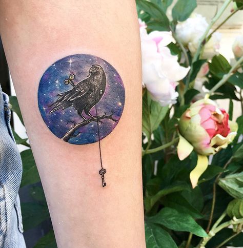 15+ Of The Best Bird Tattoo Ideas Ever Songbird Tattoo, Bird And Flower Tattoo, Cross Stitch Tattoo, Calf Tattoo Men, Circular Tattoo, Round Tattoo, Watercolor Bird Tattoo, Vogel Tattoo, Flying Bird Tattoo