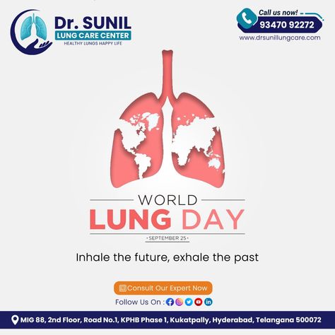 Breath is life's most precious gift. On this World Lung Day, Dr. Sunil Lung Care Center stands committed to ensuring every breath you take is a healthy one. Let's celebrate the gift of lung health together. 💨 🏥 Contact us :93470 92272 drsunillungcare.com #WorldLungDay #LungCare #drsunillungcarecenter #lung #lunghealth #lungdisease #pulmonology #worldlungday #lungday #lungday2023 Lung Support, Lung Health, Medicine Packaging, Healthy Lungs, Pulmonology, World Health Day, Lungs Health, Lung Disease, Precious Gift