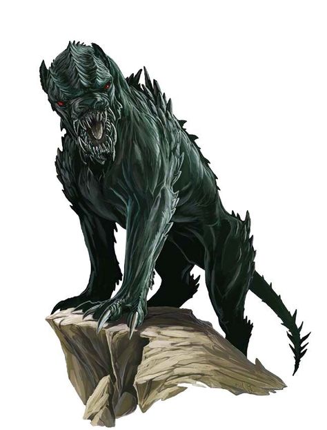 Shadow Mastiff, Pathfinder Character, Dragon Rpg, Creature Artwork, Dnd Monsters, Star Wars Rpg, Alien Concept Art, Monster Concept Art, Fantasy Monster