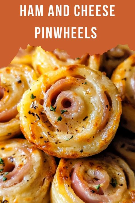 Ingredients: 1 sheet puff pastry, thawed 1 cup grated cheddar cheese 1/2 pound thinly sliced ham... Ham Cheese Puff Pastry Pinwheels, Ham Cheese Puff Pastry, Ham Pinwheels, Recipes Using Puff Pastry, Pastry Pinwheels, Puff Pastry Pinwheels, Ham And Cheese Pinwheels, Savory Ham, Cheese Recipes Appetizers