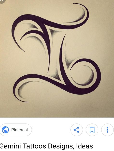 Gemini Sign Tattoo, Zwilling Tattoo, Stammestattoo Designs, Zodiak Gemini, Gemini Zodiac Tattoos, Pisces Tattoo Designs, Gemini Tattoo Designs, Gemini Symbol, Kunst Tattoos