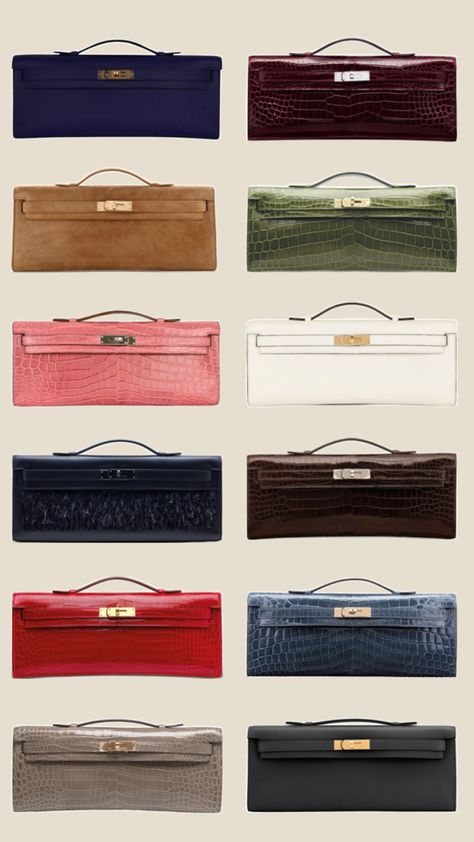 Hermes Kelly Cut Clutch, Designer Purses And Handbags, Kelly Cut, Purses Designer, Purses And Handbags, Collage, Handbags