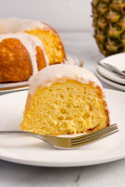 Cream Cheese Pineapple Pound Cake | Everyday Family Cooking Pineapple Pound Cake, Pineapple Cream Cheese, Cream Cheese Pound Cake Recipe, Moist Yellow Cakes, Pineapple Glaze, Fruity Cake, Cream Cheese Pound Cake, Pineapple Recipes, Sheet Cake Recipes