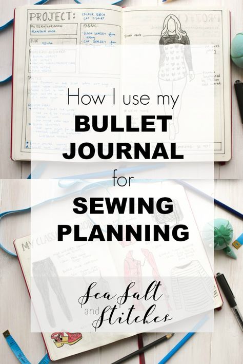 How I use my Bullet Journal for Sewing Planning (and more) - Threadquarters Sewing Journal Ideas, Sewing Project Planner, Sewing Notebook, Sewing Planner, Sewing Journal, Project Planner, Leftover Fabric, Sewing Projects For Beginners, Easy Sewing Projects