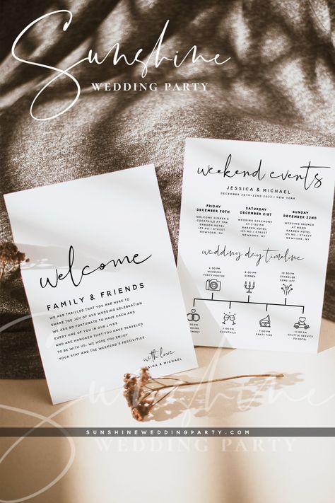 Wedding Welcome Letter, Wedding Welcome Letters, Wedding Timeline Template, Wedding Filters, Wedding Snapchat, Order Of Events, Welcome Letter, Wedding Itinerary, Welcome Letters