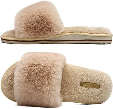 Slippers With Arch Support, Fluffy Slippers, Bedroom Slippers, Open Toe Slippers, Slide Slippers, Fuzzy Slippers, Slippers Women, Fur Slippers, Womens Slides