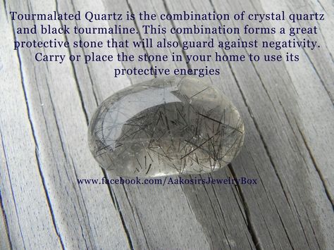 Tourmalated Quartz Meaning, Tibetan Quartz Meaning, Tourmalated Quartz Ring, Pictures Of Crystals, Healing Crystals For You, Tourmalated Quartz, Birthstone Gems, Crystal Power, Rocks And Fossils