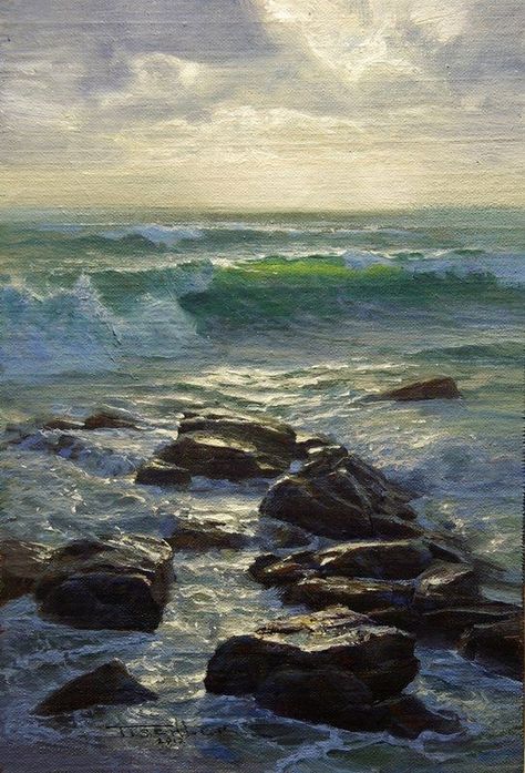 Andrew Tischler Andrew Tischler, Ocean Waves Photography, Ocean Landscape Painting, Maritime Painting, Surf Painting, Seascapes Art, Waves Photography, Marine Painting, Marine Art