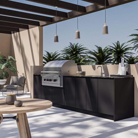 Teracce Ideas, Outdoor Cabinetry, Barbacoa Jardin, Outdoor Rooftop, Parrilla Exterior, Kitchen Cabinetry Design, Outdoor Kitchen Design Modern, Barbecue Design, Outdoor Barbeque