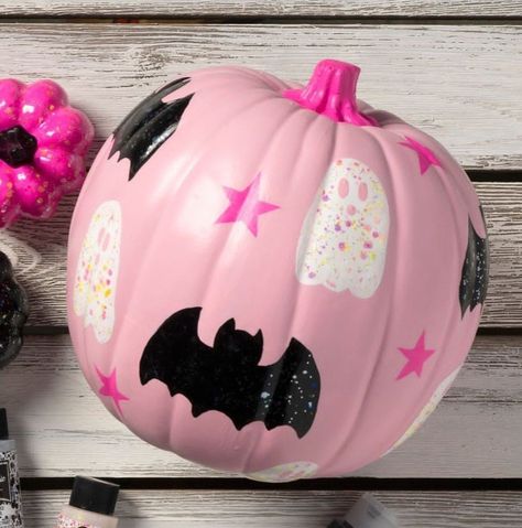 Buzz Ball Pumpkin Painting, Ideas On Painting Pumpkins, Painting Pumping Ideas, Pumkin Paintings Idea Cute Girly, Painting Pumpkin Inspiration, Cute And Easy Things To Paint On Pumpkins, Paint And Carve Pumpkin Ideas Easy, Bow Pumpkin Painting Ideas, Coquette Pumpkins Painting