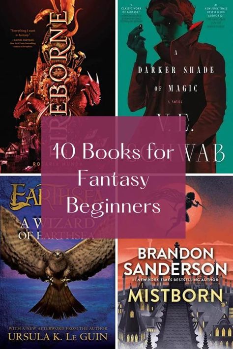 Embarking on a Magical Journey? Discover the Best Fantasy Books for Beginners! Today, I am sharing the top 10 fantasy books for beginners. Whether you’re new to this magical genre or looking for the perfect recommendation for a friend, I’ve got you covered. Top 10 Fantasy Books for Beginners Craving epic quests and fire-breathing dragons? […] The post Beginner’s Guide to Fantasy: 10 Books That Will Hook You Instantly! appeared first on The Bookish Mom. A Wizard Of Earthsea, Best Fantasy Books, Dark Fantasy Novels, Books For Beginners, Epic Fantasy Books, Ya Fantasy Books, Fantasy Reads, A Darker Shade Of Magic, Reading For Beginners