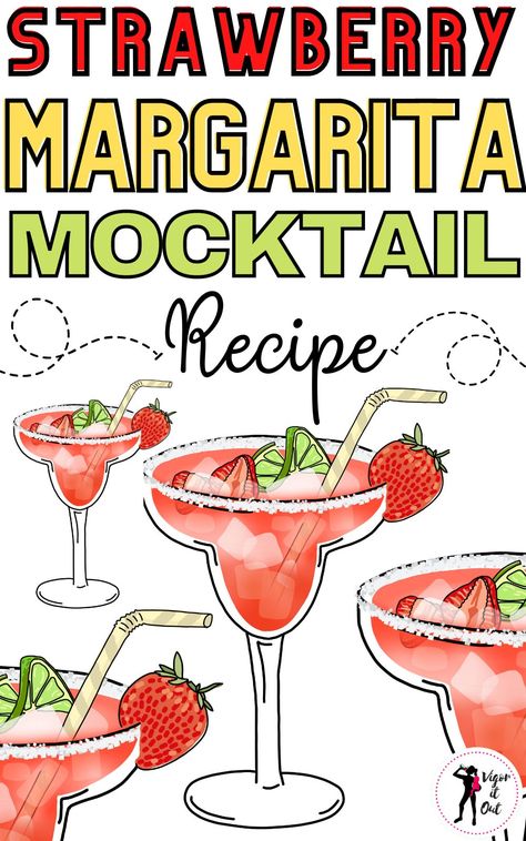 Strawberry Margarita Mix Recipe, Strawberry Margarita Mocktail, Mocktail Strawberry, Strawberry Mocktail Recipe, Mock Strawberry, Margarita Mocktail Recipe, Shawarma Ingredients, Margarita Mix Recipe, Margarita Mocktail