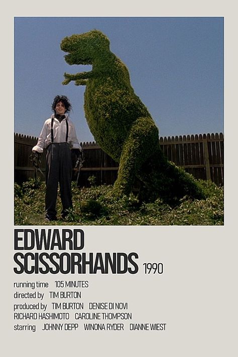 Edward Scissorhands Movie, Johnny Depp And Winona, Tim Burton Films, Film Posters Minimalist, Tim Burton Movie, Polaroid Poster, Minimalist Movie Poster, Edward Scissorhands, Movie Poster Wall