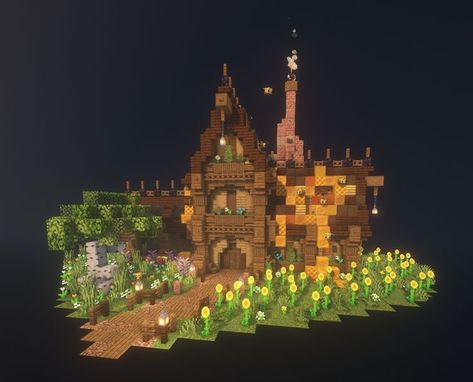 Minecraft Flower House, Minecraft Flower Shop, Minecraft Bee Farm, Minecraft Pumpkin, Honey Beehive, Minecraft Bee, He Came Back, Bee Stuff, Minecraft Cottage