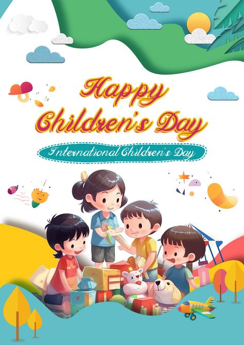 happy children's day poster template#pikbest#templates Children Day Poster Design, Childrens Day Poster Design, Happy Childrens Day Poster, Children's Day Poster, International Children's Day, Happy Children, Happy Children's Day, Pride Day, Children's Day