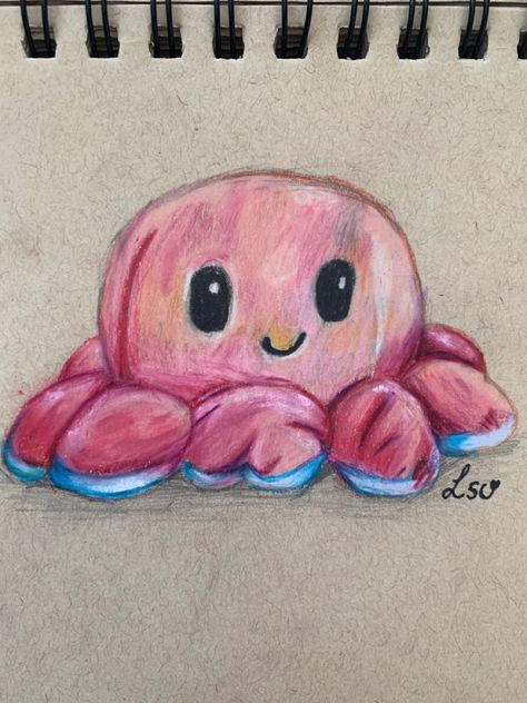 Octopus plushy drawing by laylah chang || laylah’s art Drawing Of Octopus, Octopus Drawing Simple, Squid Drawing Cute, Cute Octopus Drawing Easy, Plushie Drawing, Colossal Squid Drawing, Octopus Holding Things Drawing, Octopus Sketch, Octopus Coming Out Of Water Drawing