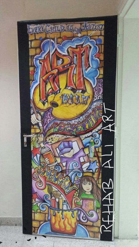 My Art room door (Rehab Ali) Art Classroom Door Decoration, Art Door Ideas, Art Room Door Decoration Ideas, Art Door Decorations Classroom, Art Classroom Door Ideas, Art Room Door, Teaching Seasons, Art Classroom Door, Art Room Doors