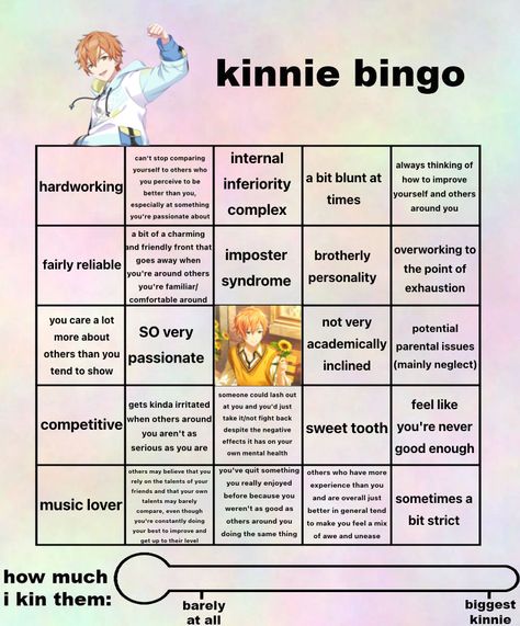 Akito Shinonome Kinnie, Akito Shinonome Kinnie Bingo, Akito Kinnie Bingo, Project Sekai Kinnie Bingo, Pjsk Kinnie Bingo, Kin Template, Shinonome Siblings, Kin Bingo, Silly Facts