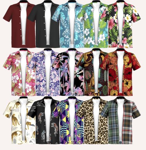 Best Hawaiian shirts Custom Content for the Sims 4 — SNOOTYSIMS Sims 4 Cc Hawaiian Shirt, Sims 4 Hawaiian Shirt, Sims 4 Cc Beach Clothes Male, Sims 4 Male Summer Clothes, Sims 4 Cc Summer Clothes Male, Sims 4 Cc Tropical Clothes, Sims 4 Cc Hawaiian Clothes, Sims 4 Cc Sulani Clothes, Sims 4 Cc Swimwear Male